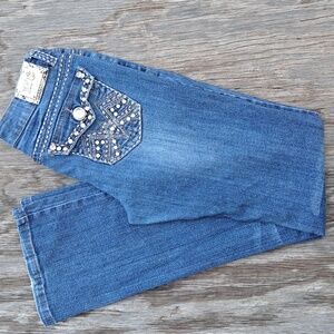 Miss Chic Embellished Denim Dark Wash Jeans